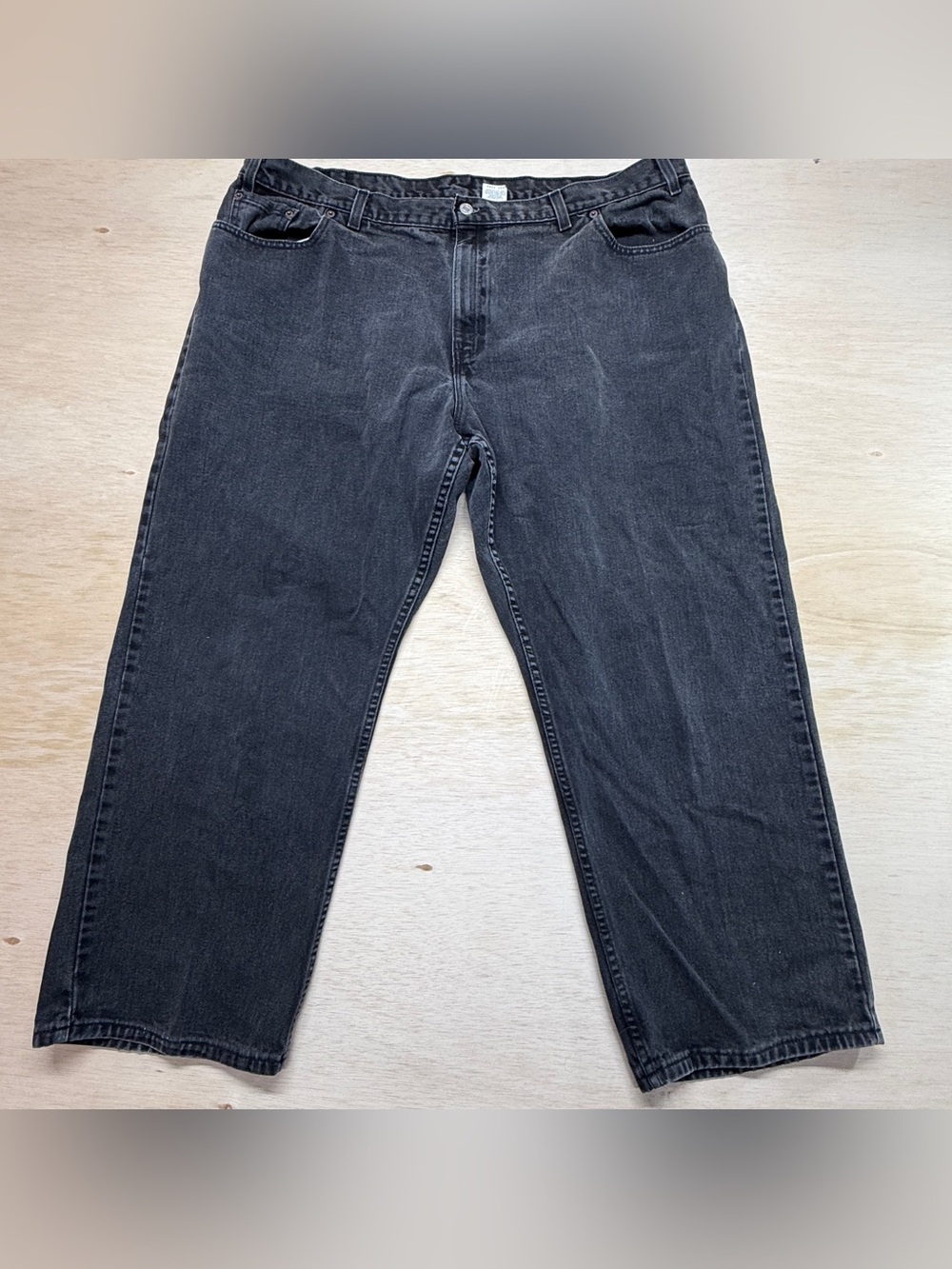 Levi’s 577 Stove Pipe Loose Fit Jeans Women 24 W M Made in USA Black 42x28